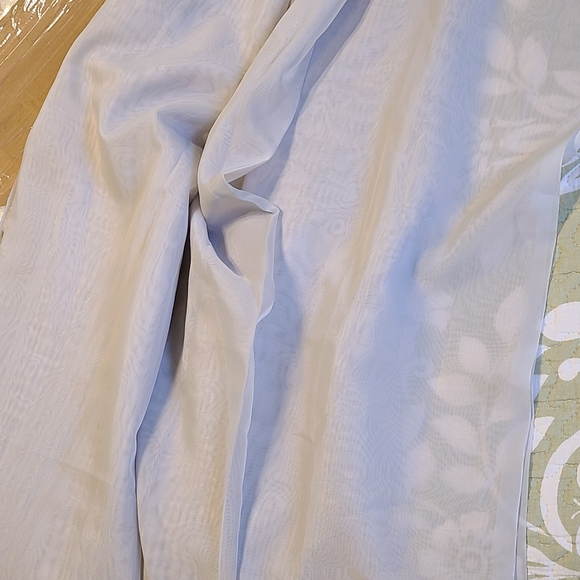2 Sheer window scarves - Dove Grey - Picture 3 of 4
